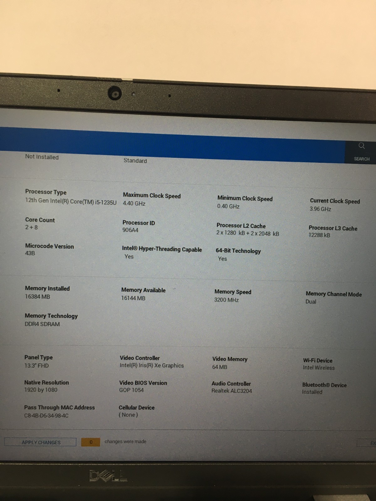 Dell Latitude 5330 i5-1235U 16GB 256GB SSD 13.3″ Win 11 Pro