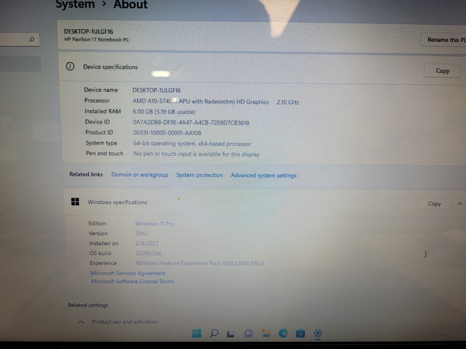 Hp pavilion 17 17.3″amd A10-5745m 2.1ghz 6gb ram 700gb hdd charger 5CD42940KL