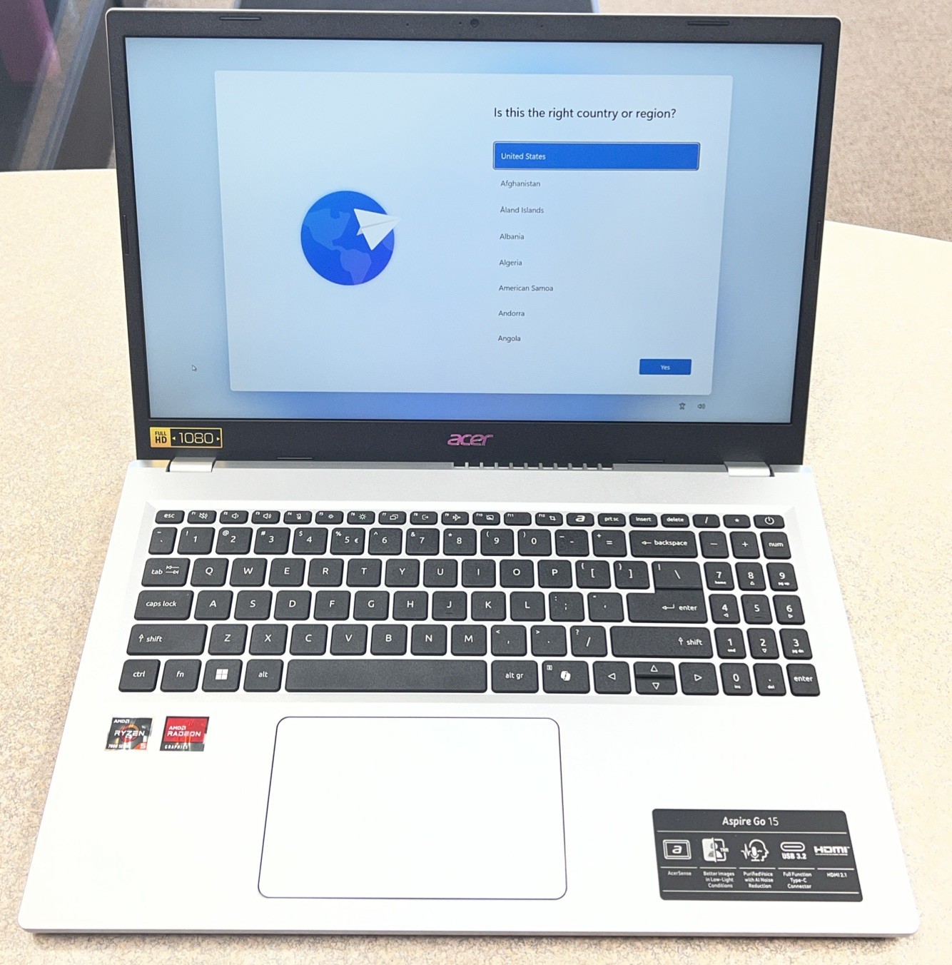 Acer Aspire GO 15 N23c3 (2025) 16GB RAM 1TB SSD AMD Ryzen 5 7520U Win Home 11
