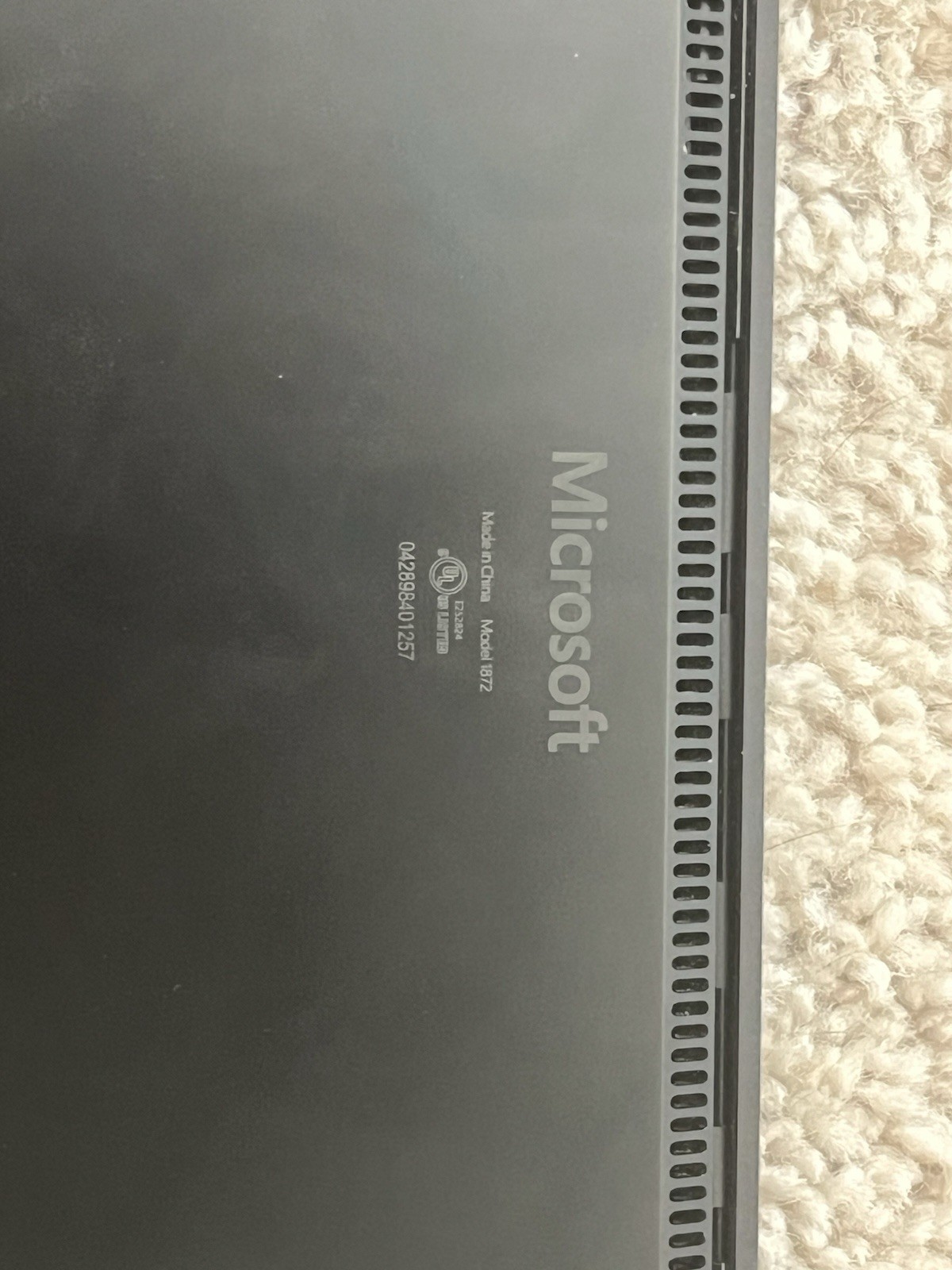 Microsoft Surface Laptop 2 (Model 1867), 256GB SSD, company-enrolled/locked.