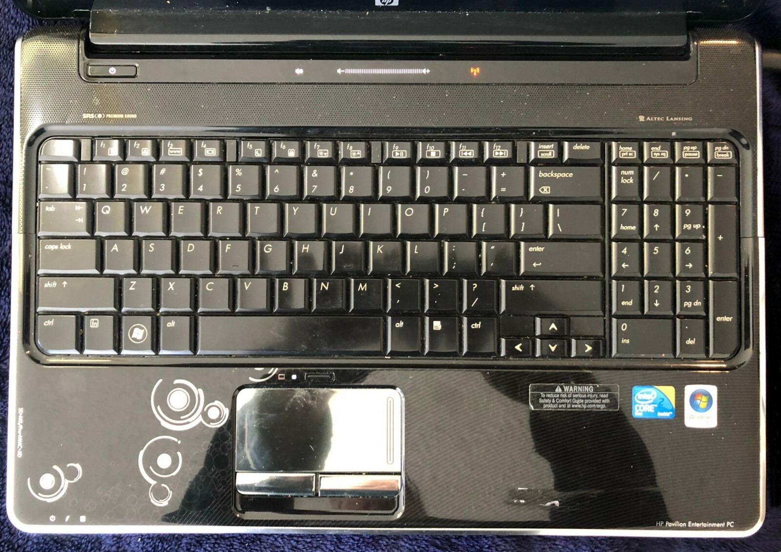 *HP dv6t-1200, Intel Core 2 Duo T6500 2.1GHz 2GB RAM No HDD, Battery or PS