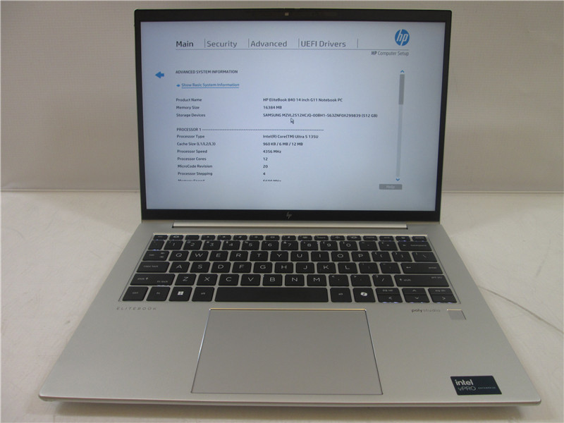HP EliteBook 840 G11 Laptop Ultra 5-135U 16GB 512GB SSD Win 11 COA Grade C