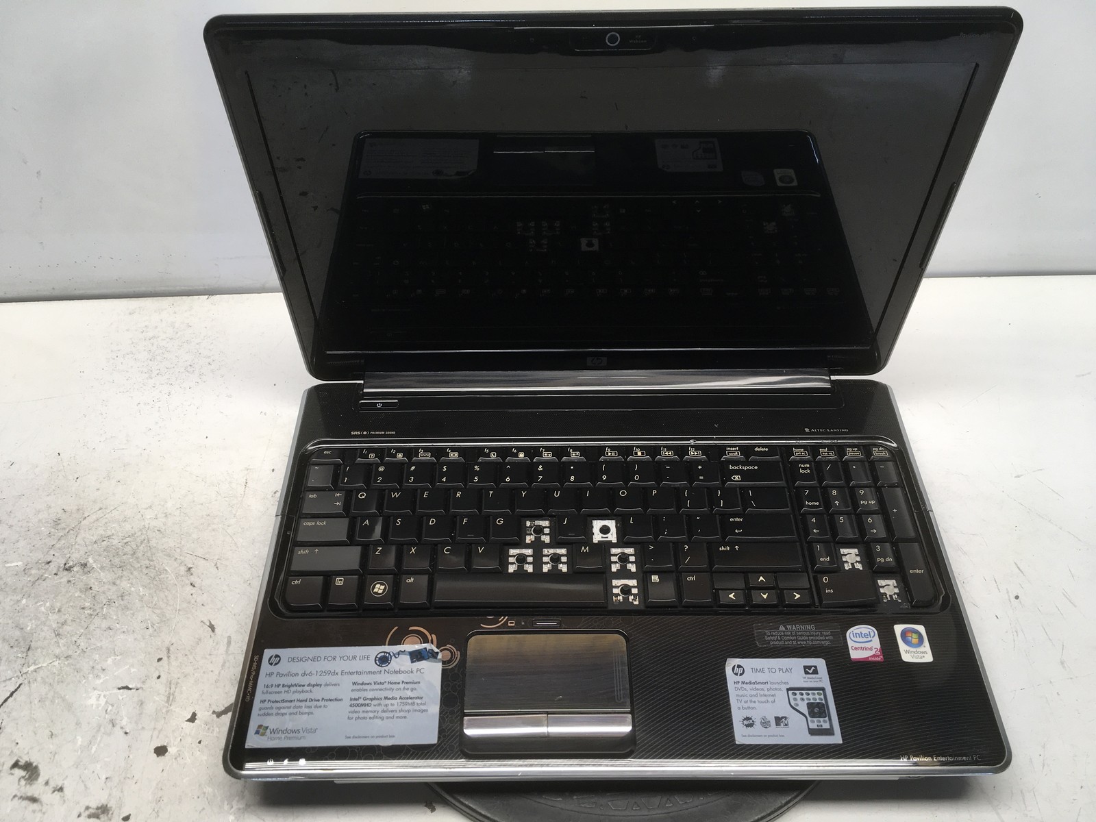 HP Pavilion DV6-1259DX Intel Core 2 Duo P7350 2GHz 6 GB NO HDD No Batt
