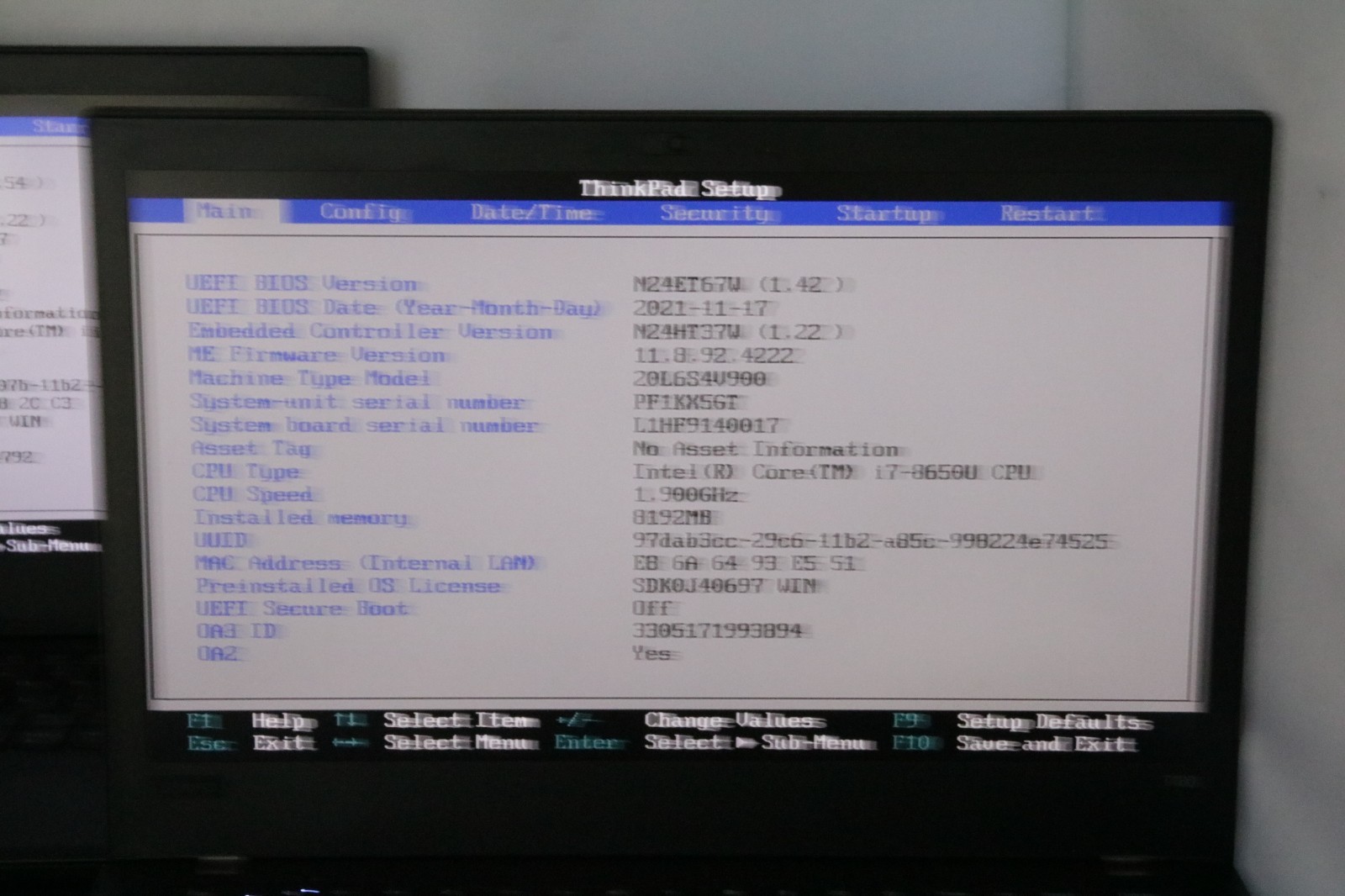 Lenovo ThinkPad T480 – i7-8650U – 8GB, No SSD/Windows, No 2nd Battery – Lot of 2