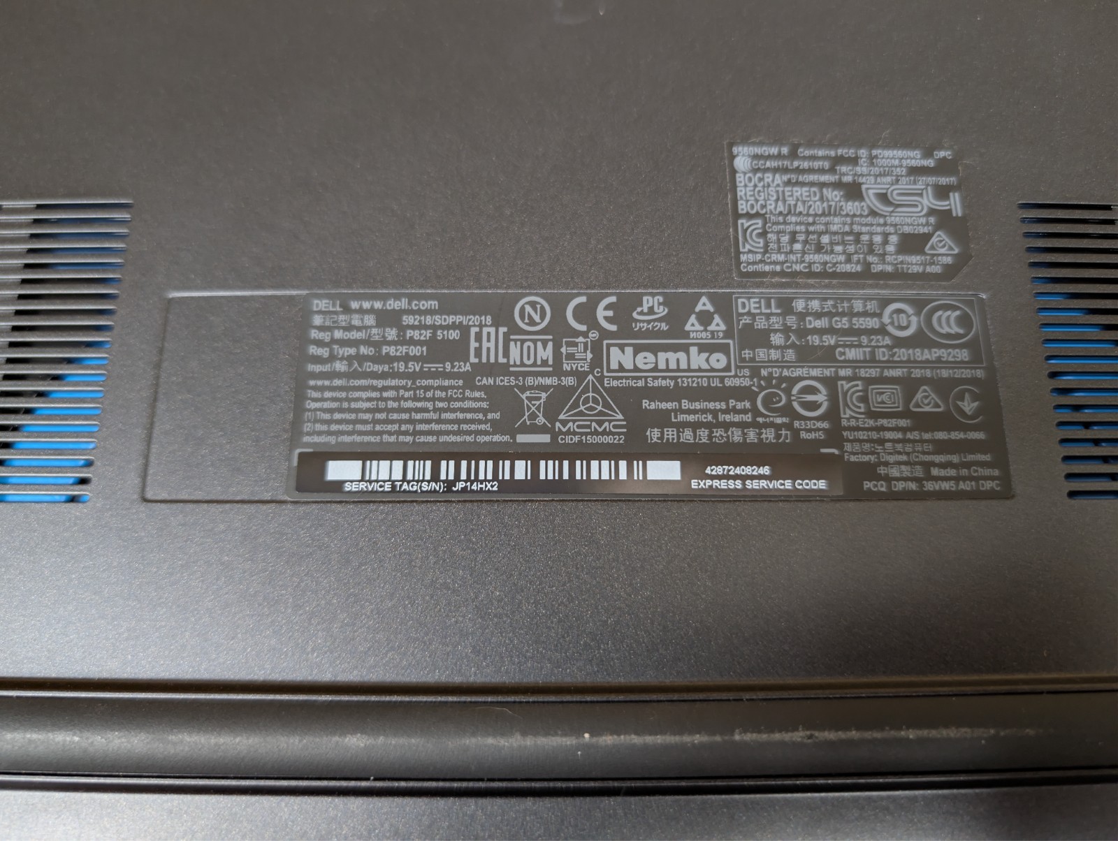 Dell Gaming Laptop G5 5590 – Intel i7-9750H, 16GB RAM, Geforce 2060, 512GB