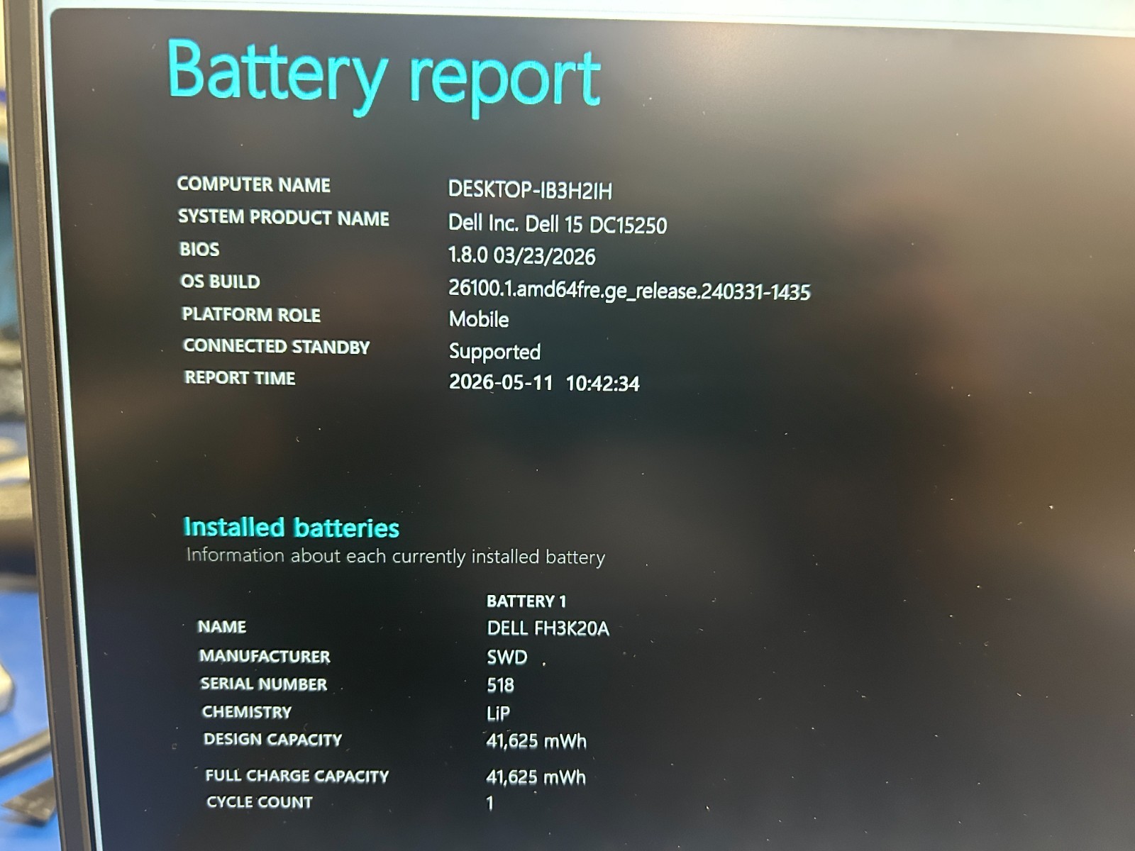 DELL 15 DC15250 H5YXJ, Intel Core i7-1355U, 1.70 GHz, 16 GB RAM, 1 TB M.2