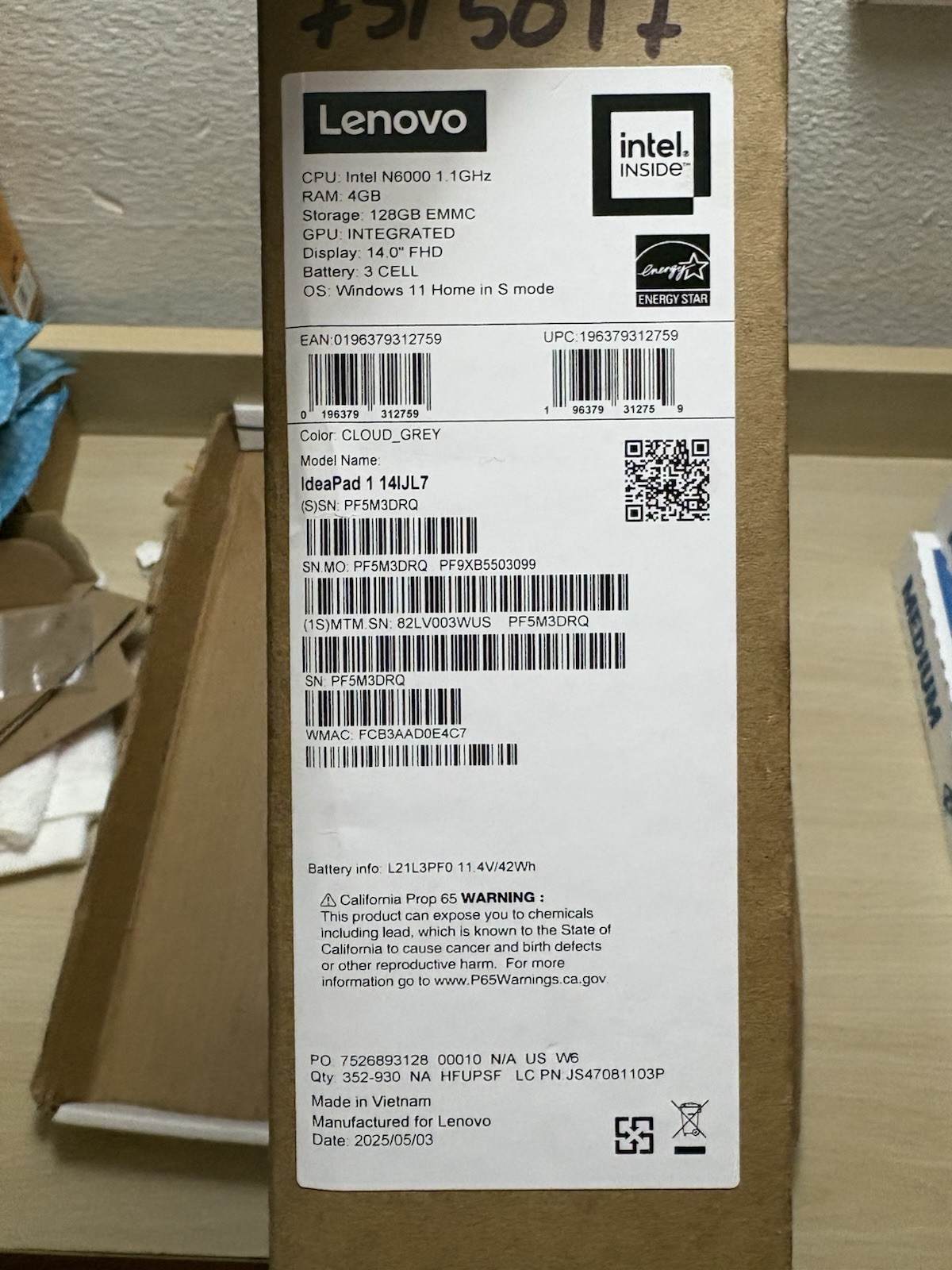 Lenovo Ideapad 1 14IJL7