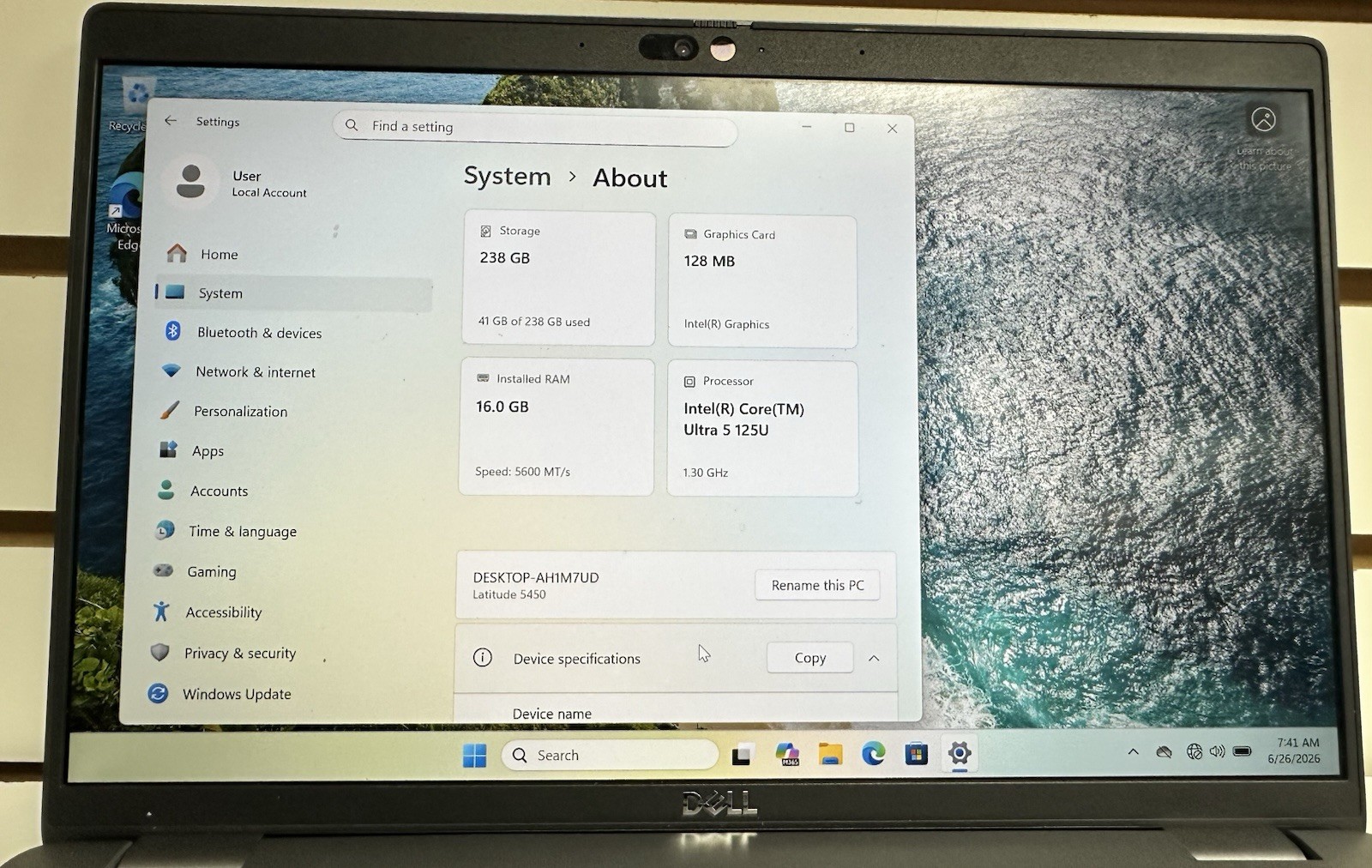 Dell Latitude 5450 Ultra 5 135U 16 GB SSD 256 GB SSD