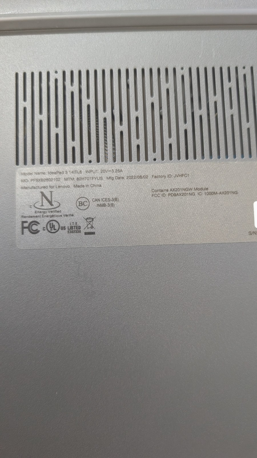 Lenovo IdeaPad 3 14ITL05 14″ (128GB SSD, Intel Core i3-1115G4, 3.00GHz, 4GB RAM,