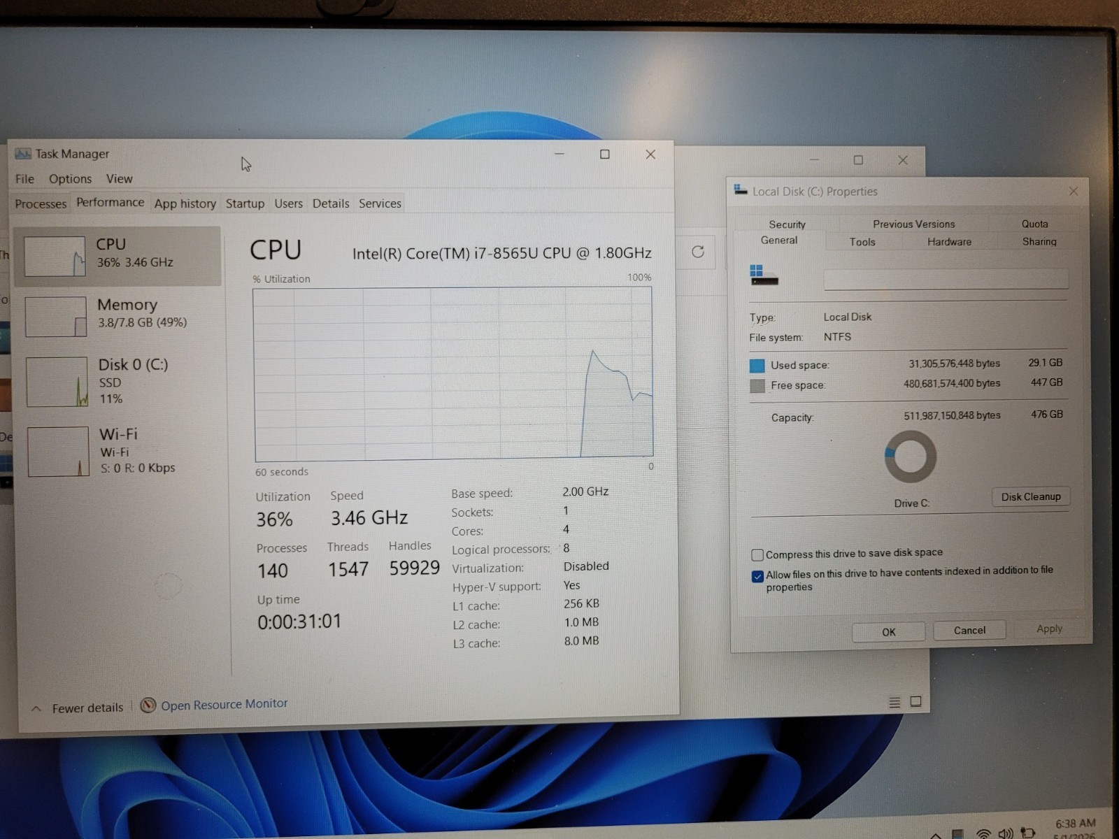 Lenovo ThinkPad E590 15.6″ i7-8565u 1.8ghz 8gb ram 512gb ssd w11p PF1NJTXS