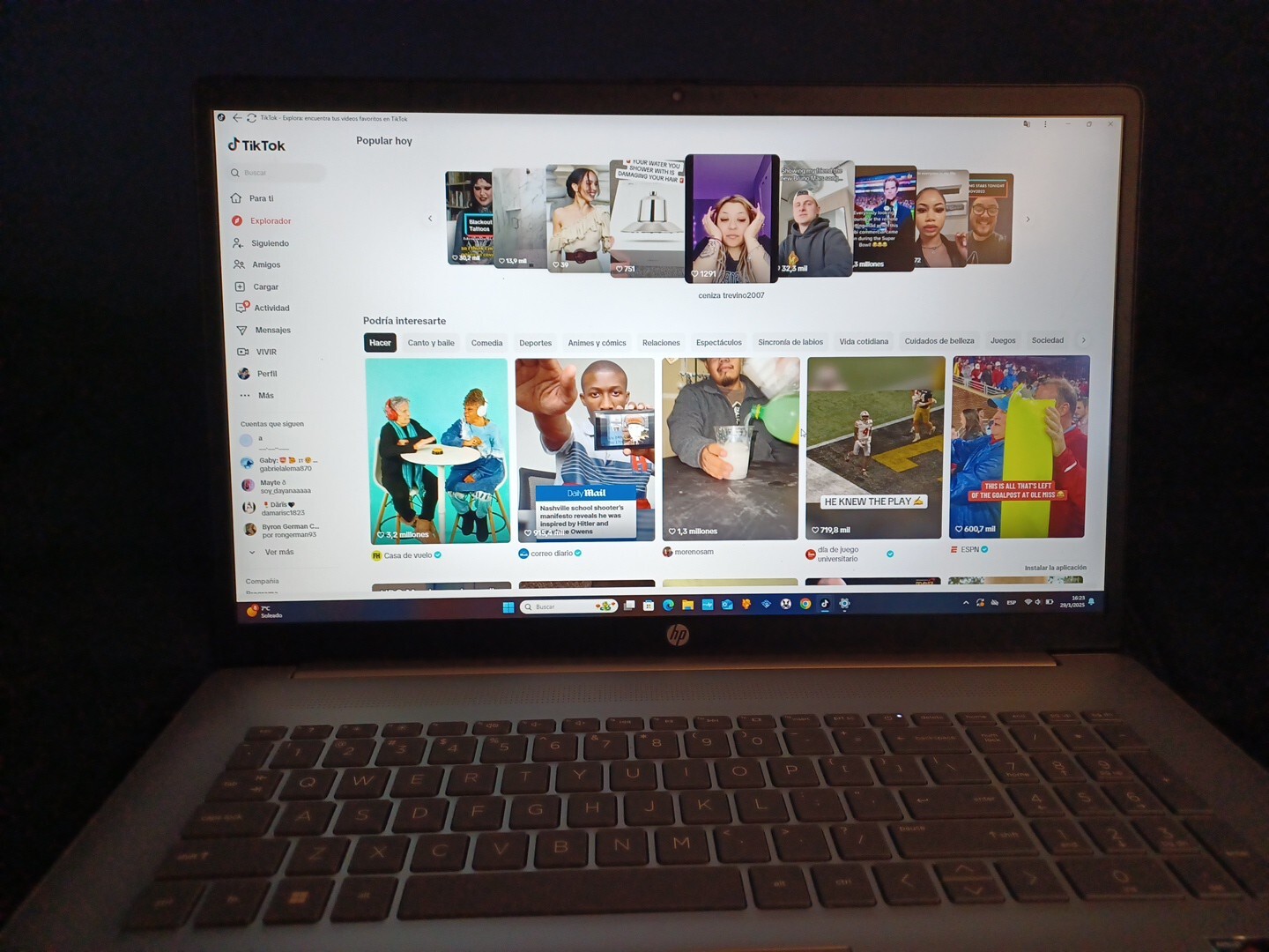 Vendo Computadora Hp Con La App De Tik Tok Listo Para Usar