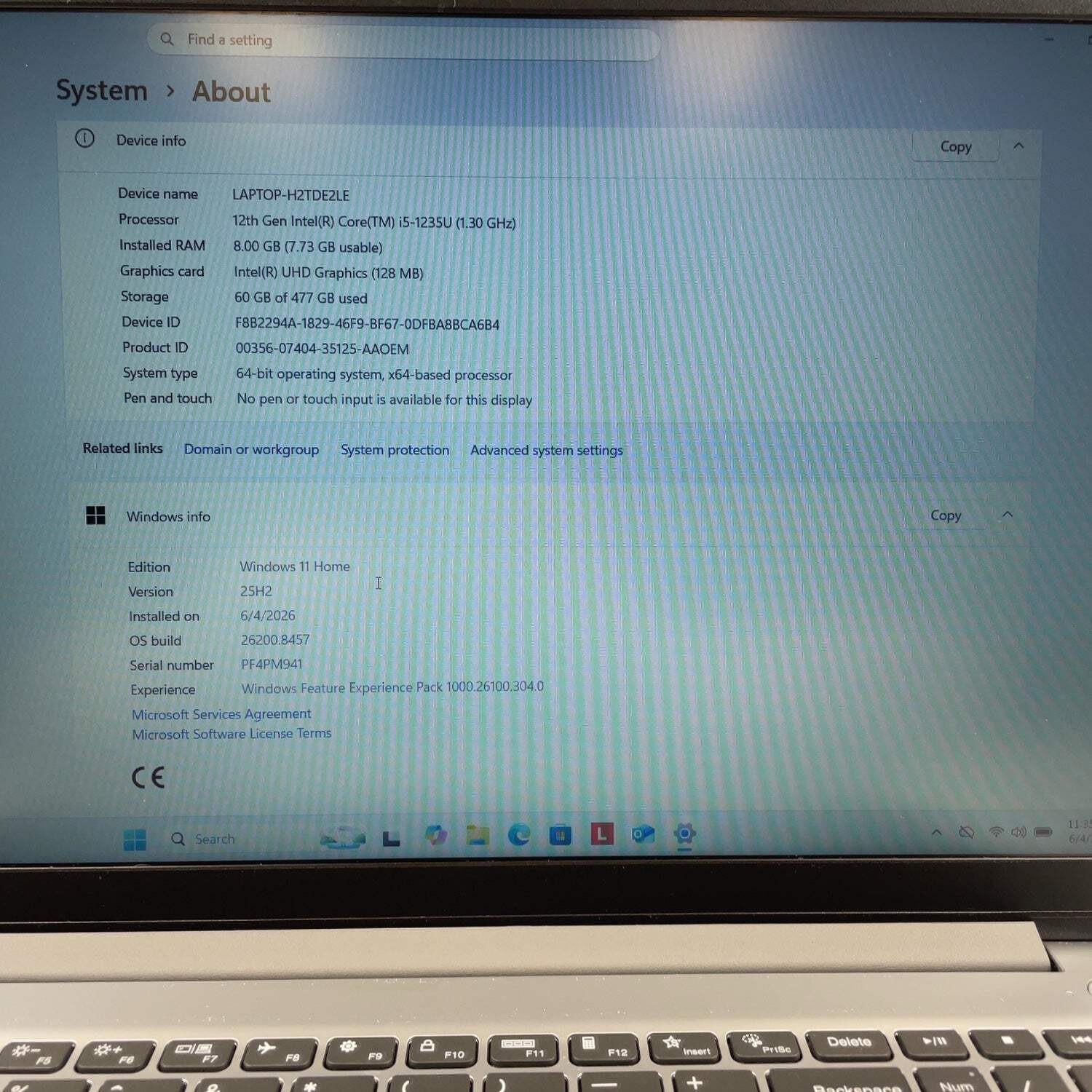 Lenovo IdeaPad 1 82QD 15.6″ i5-1235U 1.3GHz 8GB RAM 512GB SSD