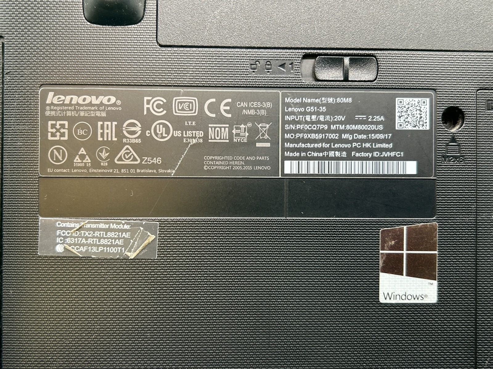 Lenovo G51-35 Laptop AMD A8-7410 2.2GHz 8GB RAM 1TB SSD Radeon R5 Win 11 Pro