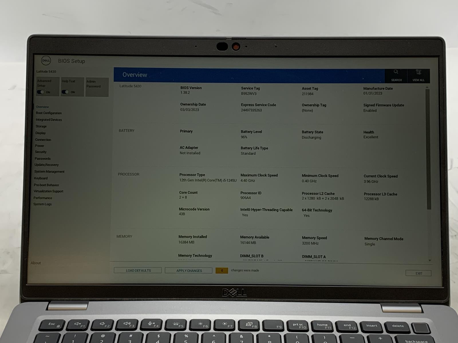 Dell Latitude 5430 12th Gen i5-1245U 256GB SSD 16GB DDR4 Windows 11 Pro