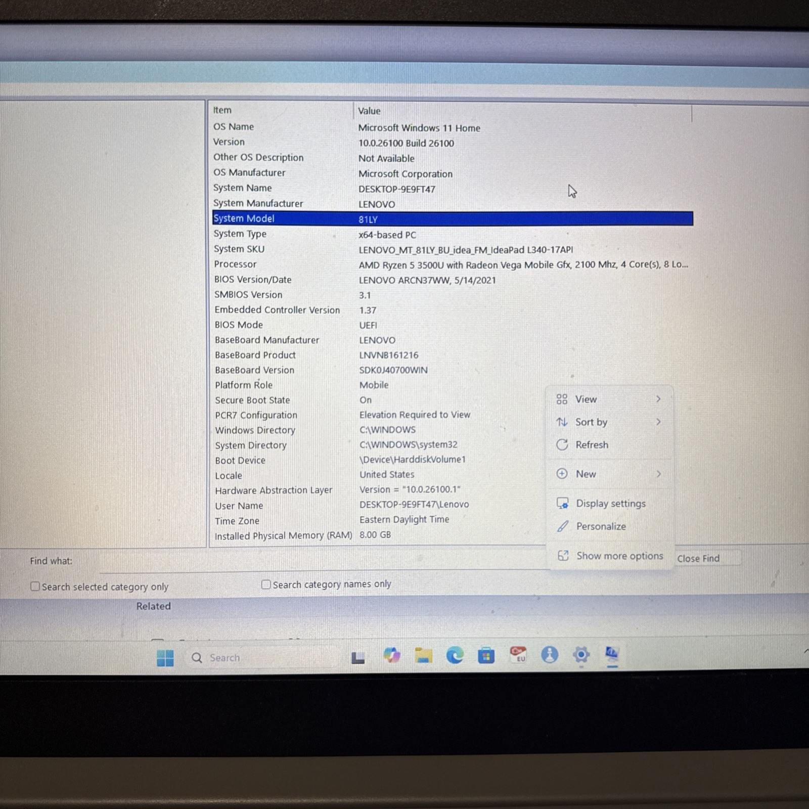 LENOVO IDEAPAD L340-17API | AMD RYZEN 5 3500U | 512GB | 8GB | WIN11 Unlocked