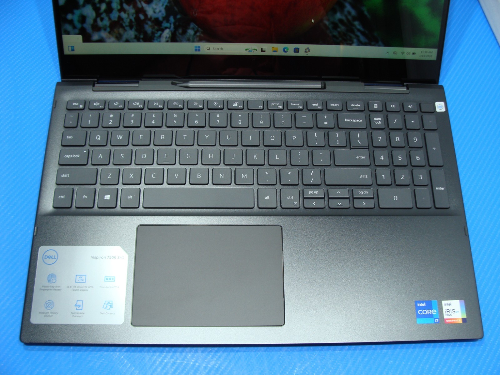 Dell Inspiron 7506 15.6″ UHD 4K TOUCH i7-1165G7 2.8GHz 16GB 1TB Xe MAX +PA & PEN