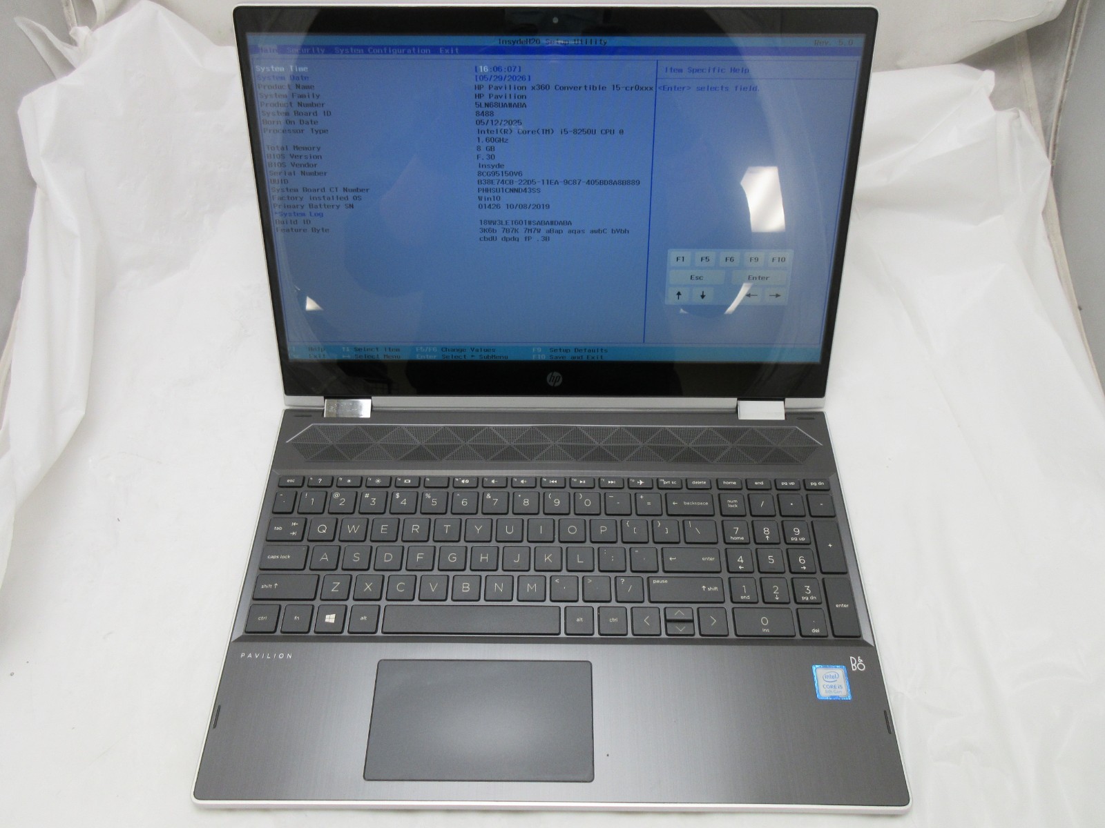 HP ENVY X360 15-CR0055OD 15.6″ : i5-8250U 1.6GHz : 8GB RAM : 256GB SSD : Grade B