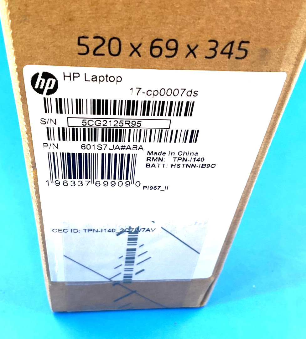 HP Laptop 17-cp0007ds R3-5300U 8GB 512GB BT5 WiFi6 17.3T W11H 601S7UA#ABA ✅