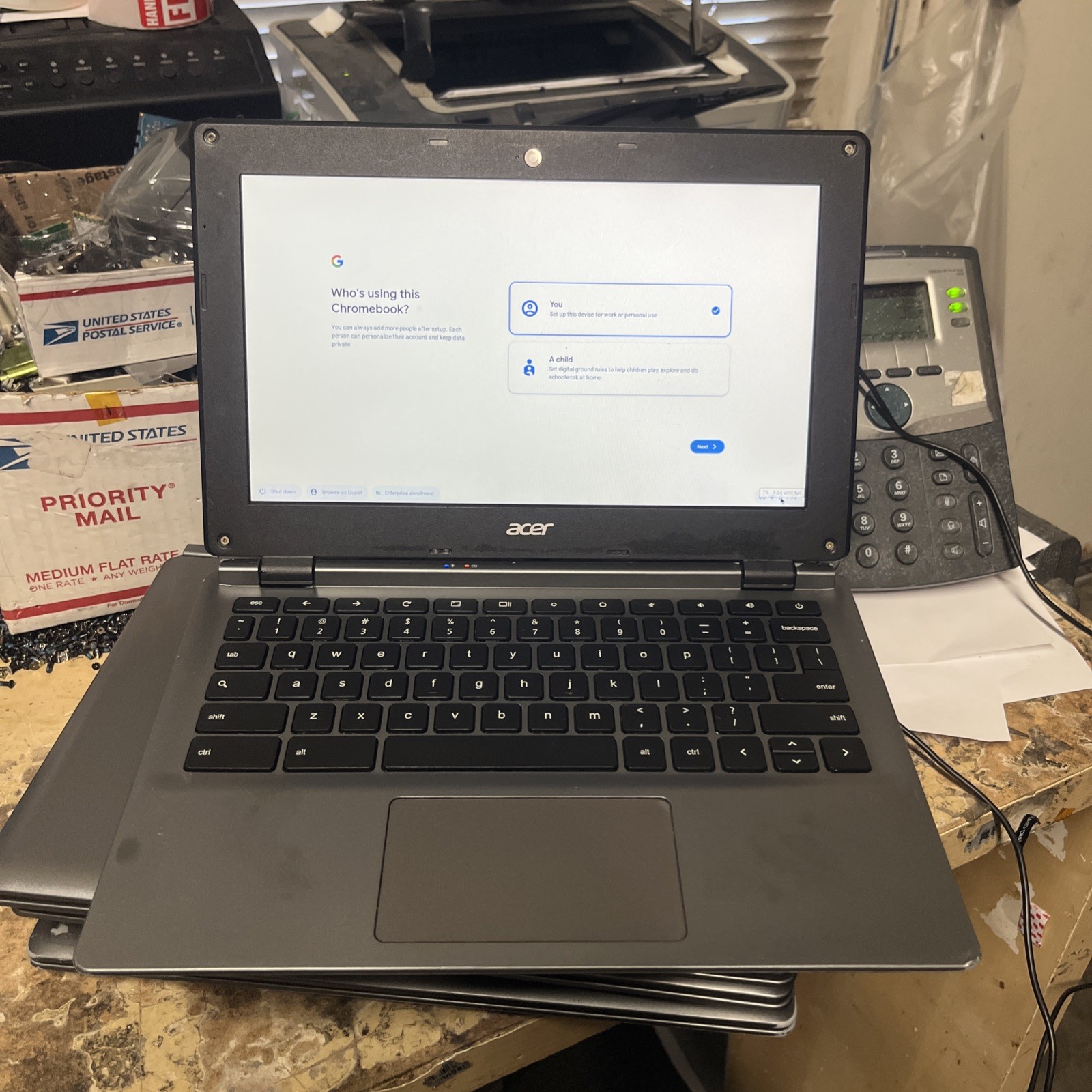 Acer Chromebook C730E-C555 11.6″ Intel Celeron 4GB 16GB Good Battery + Adapter