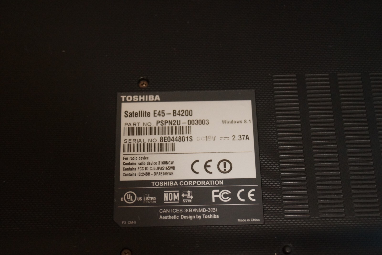 READ Toshiba E45-B4200 Gen4 i5@2.40GHz,6GB RAM,720GB HDD,22H2 Version WIN 10PRO