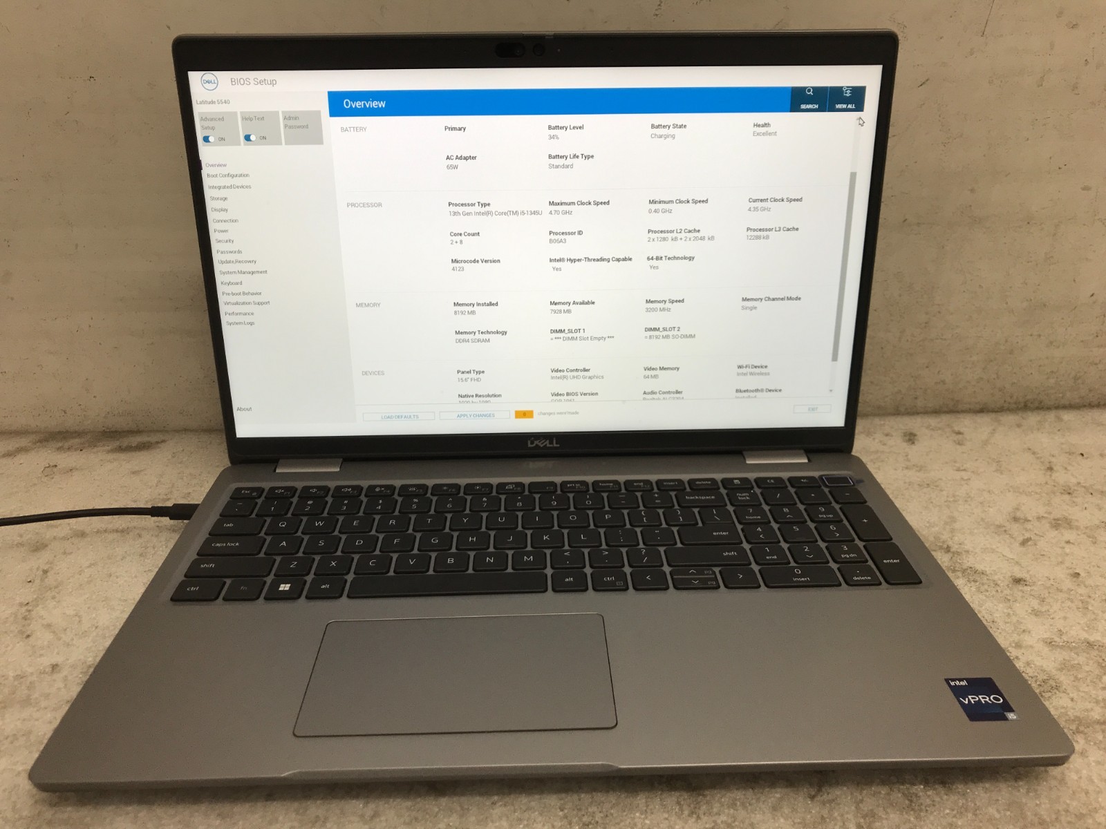 Dell Latitude 5540 / Intel Core i5-1345U 4.35GHz / 8GB RAM / No SSD