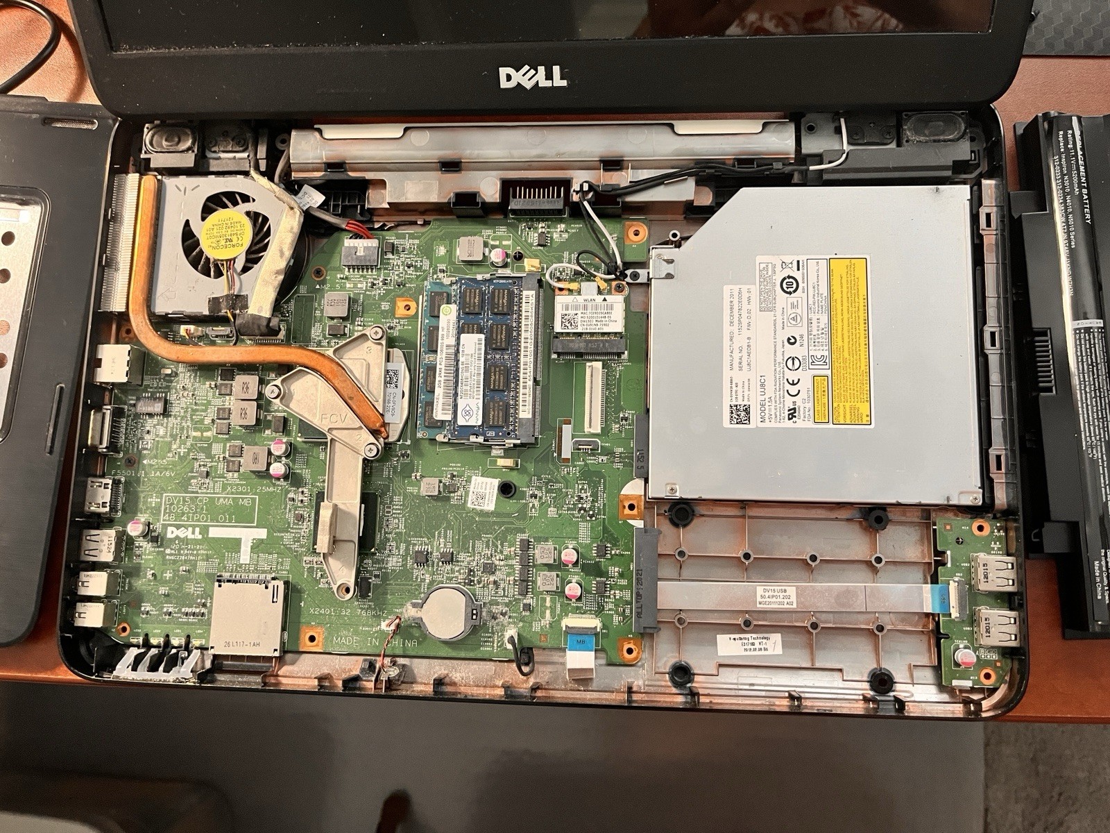 Dell Inspiron N5040 Laptop & Power Supply & Optical Mouse For Parts No HardDrive