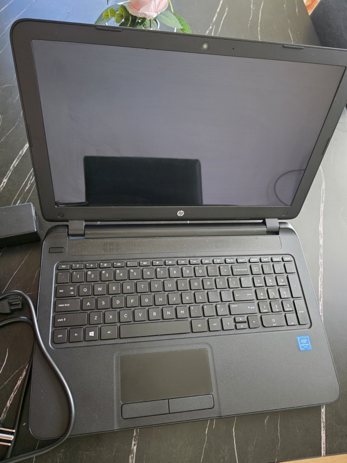 HP 15 Notebook Laptop Intel Pentium Windows 10 15.6 in Black Built-in Webcam