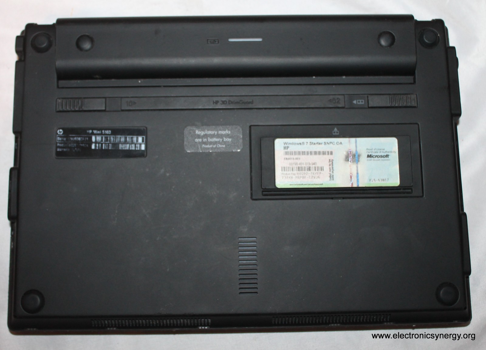 HP Mini 5103 Netbook Intel Atom N455 2GB RAM 100GB HDD Windows 7 Starter x86 PC!
