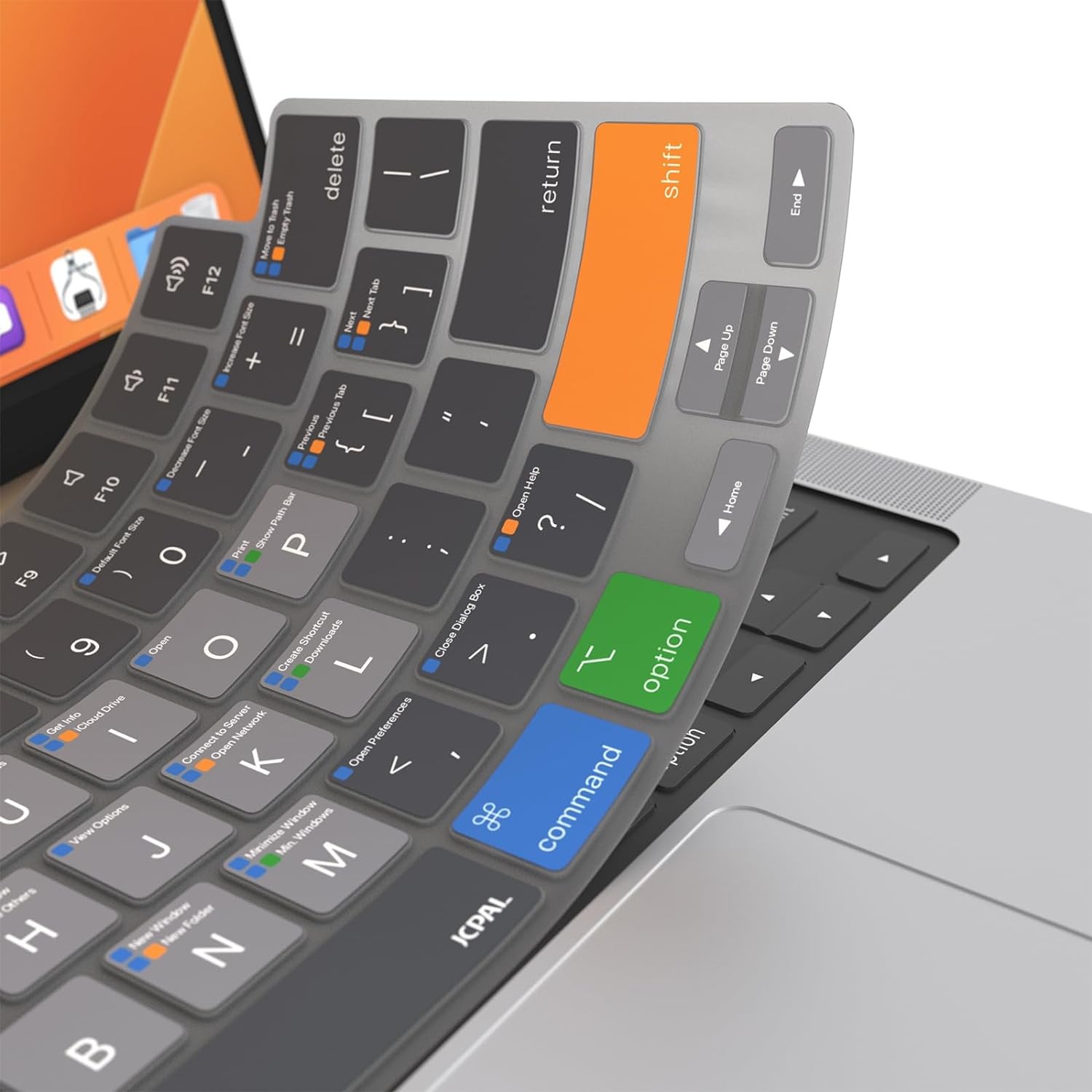 Keyboard Cover for MacBook Pro 14″ / 16″ – MacOS Shortcut Guide – JCPAL