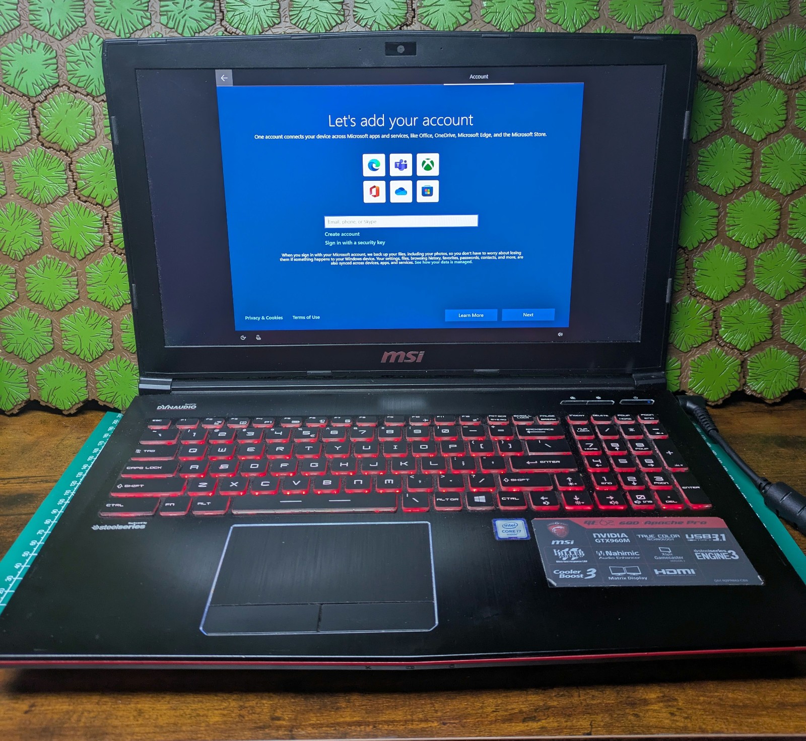 MSI GE62 6QD Apache Pro Gaming Laptop