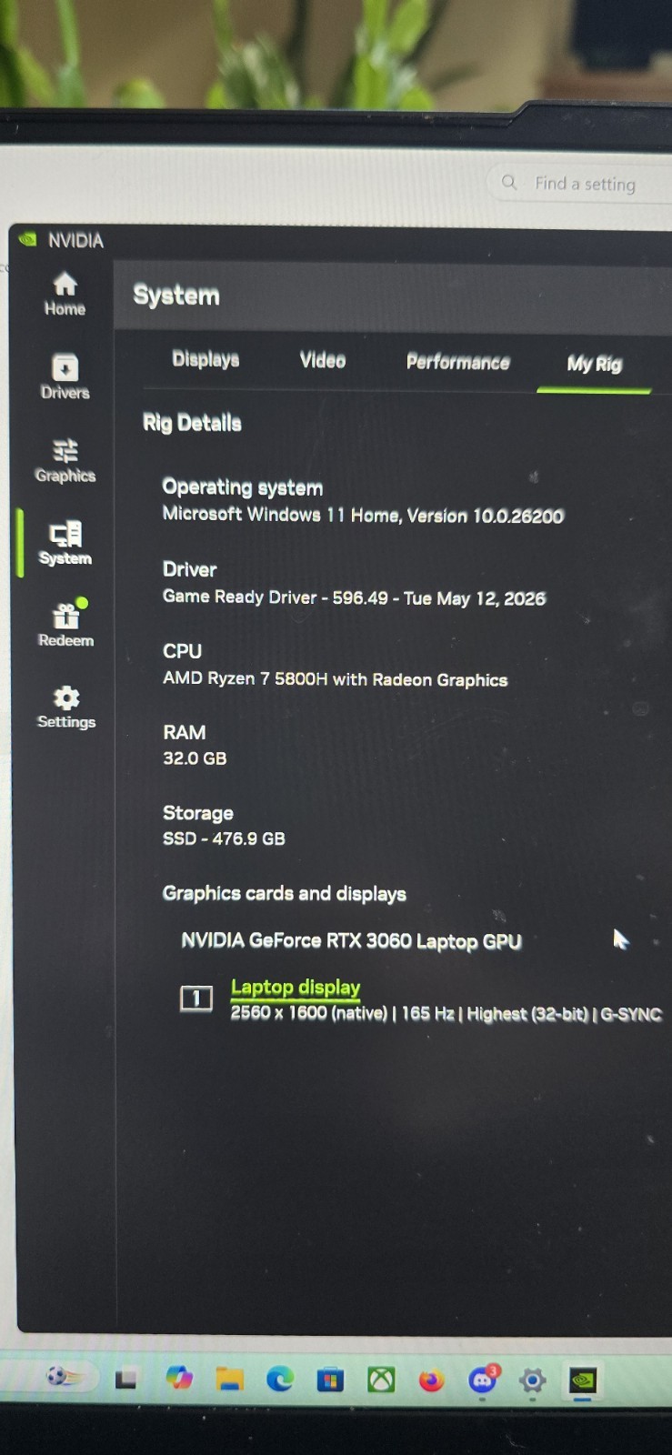 laptop legion 7 gen 6 32 gb ram rtx 3060