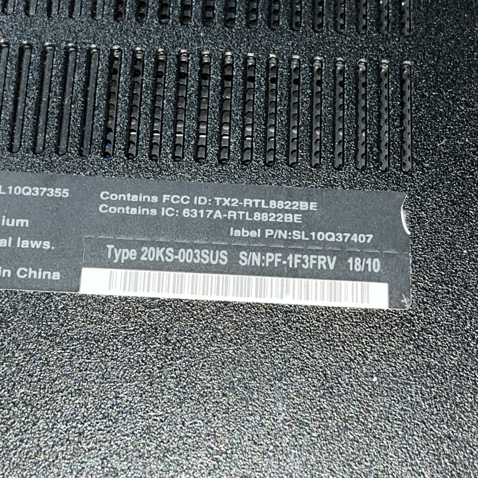 LENOVO THINKPAD E580 INTEL CORE I5-8250U 1.60GHZ 8GB RAM NO HD