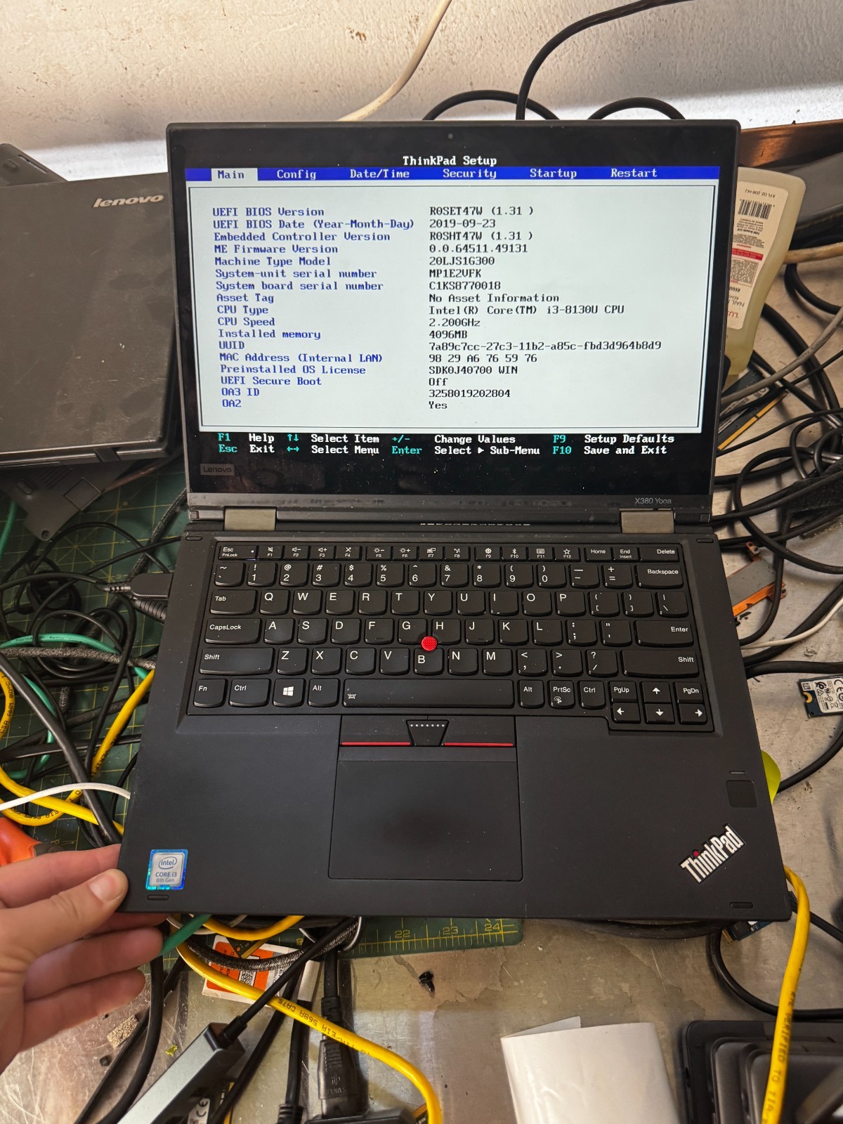 Lenovo ThinkPad X380 Yoga Core I3-8130 4GB RAM Laptop For Repair #6151