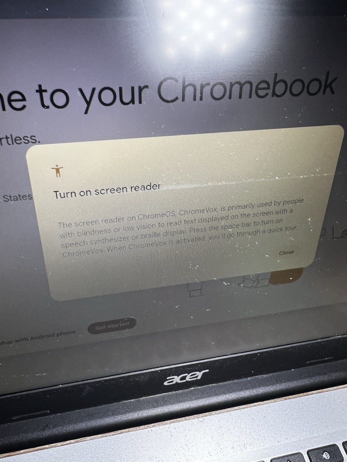 2 Acer Chromebooks Laptops ( Silver Works ) (Black Unaware If It Works (READ)