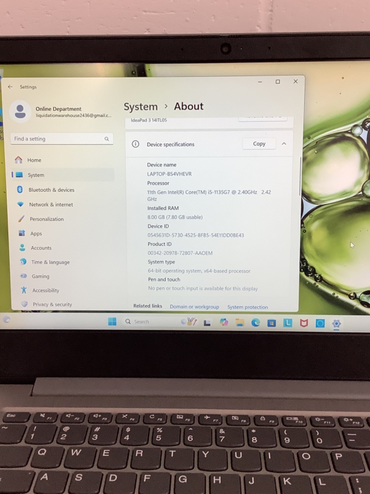 Lenovo IdeaPad 3 15ITL6 15.6″ 8GB 256GB, Silver