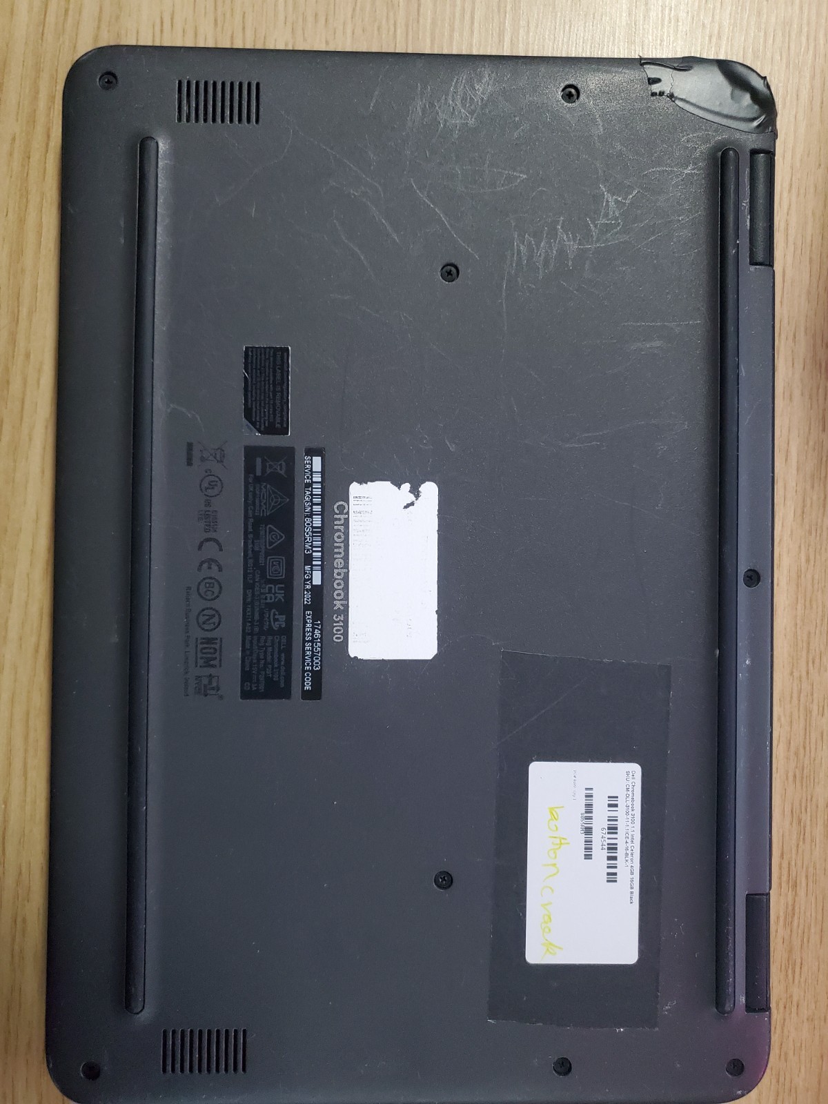 Dell Chromebook 3100 11.6″ Laptop / TESTED WORKING / Webcam w/new charger