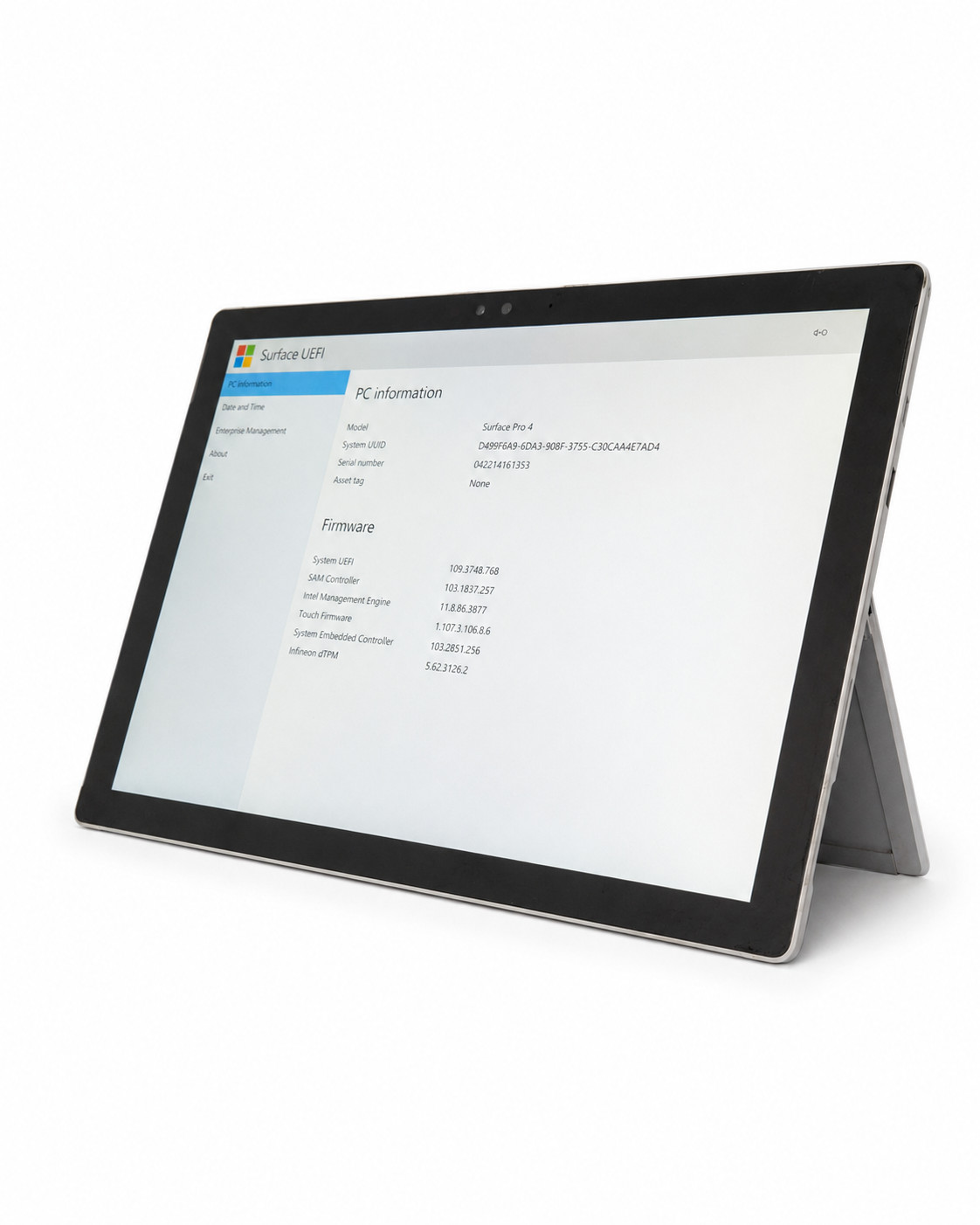 Microsoft Surface Pro 4 1724 12.3” Intel i5-6300U 4GB RAM 128GB SSD