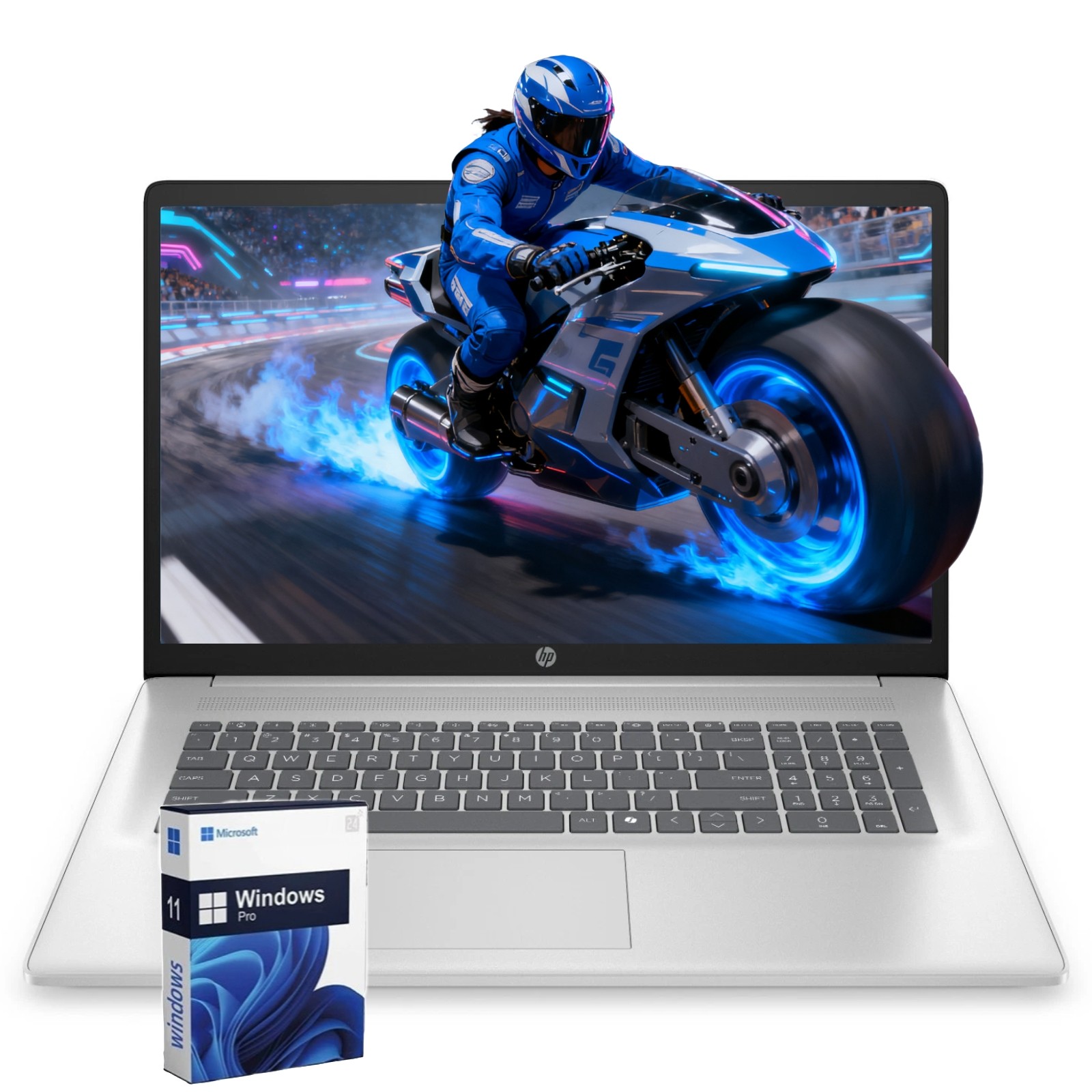 HP 17.3″ FHD Laptop computer Win11Pro AMD Ryzen 5-7430U 32GB RAM 1TB SSD