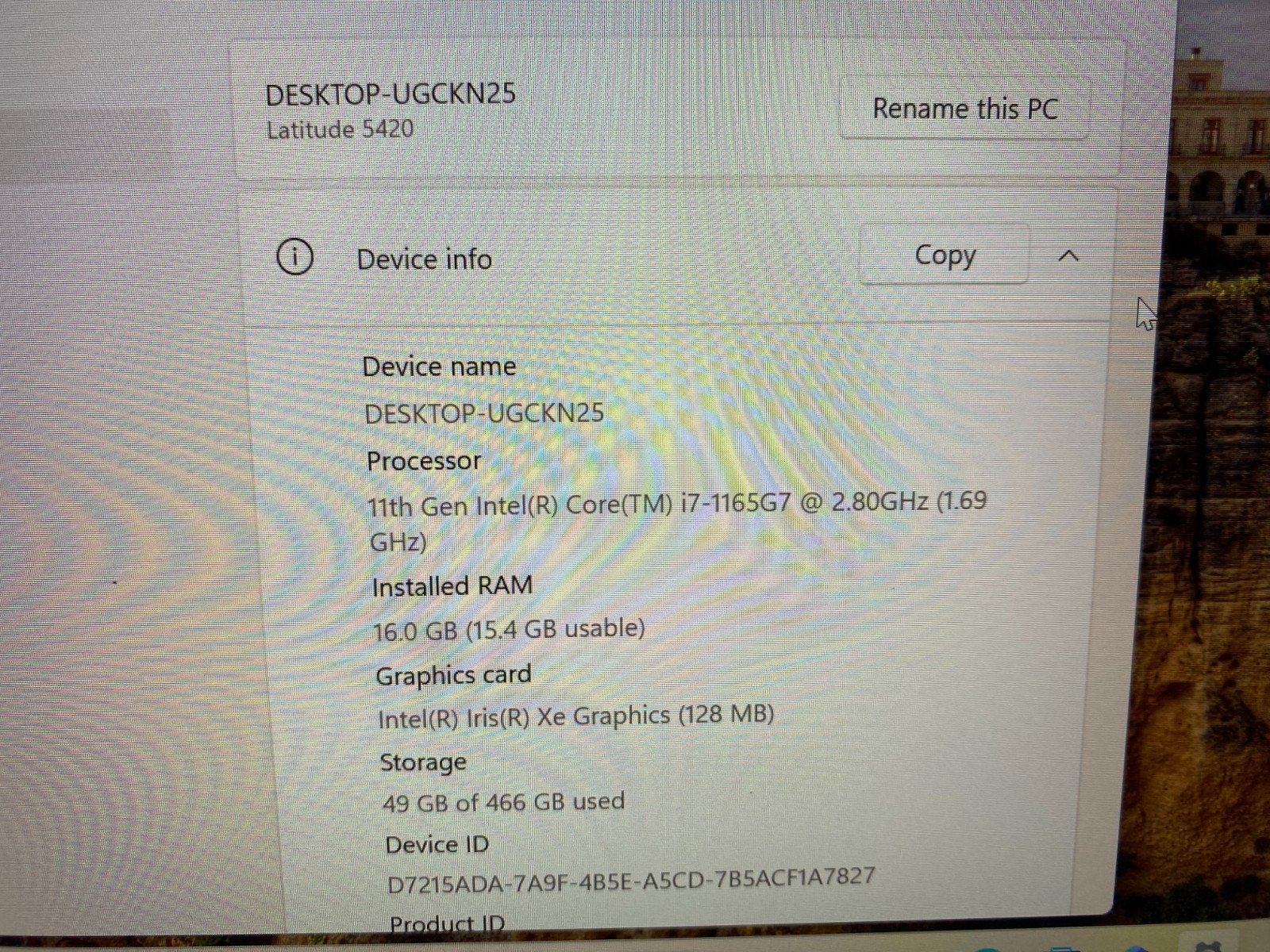 Dell Latitude 5420 14″ Intel Core i7 11th Gen.3.00 GHz, 16GB RAM.500GB NVMe, W11