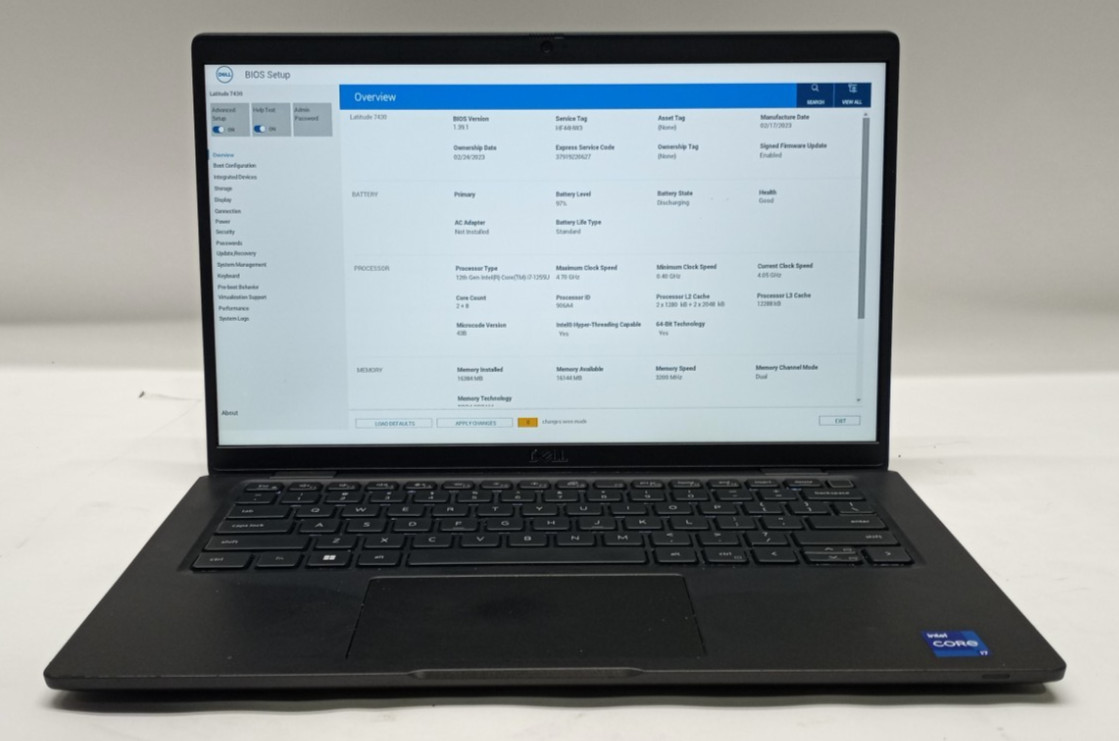 Dell Latitude 7430 14″FHD i7-1255U@4.7GHz 16GB RAM 256GB NVMe Win 11 Pro WH826!