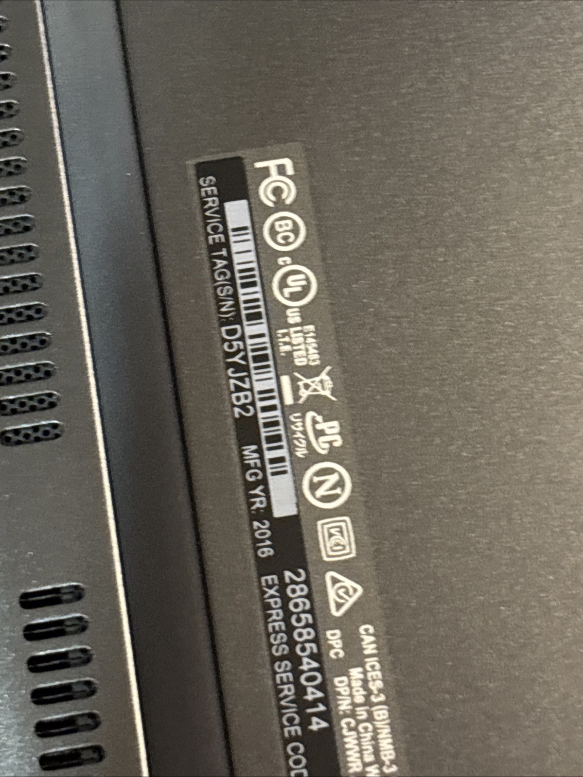 Dell Inspiron 15 7000 Series Intel Core 15 Heat Damaged Screen 15-7569