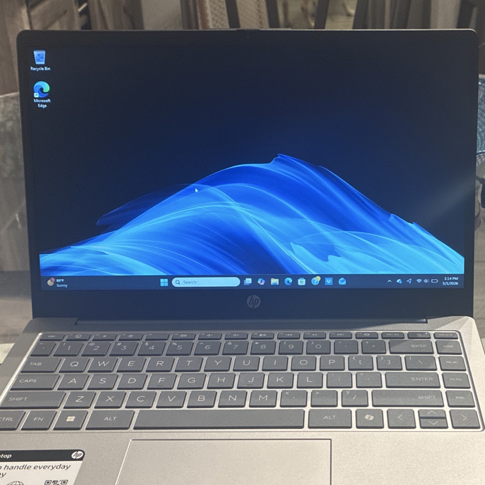 HP Silver Notebook 14″ AMD Athlon 4GB RAM Windows 11 Radeon Graphics Open Box