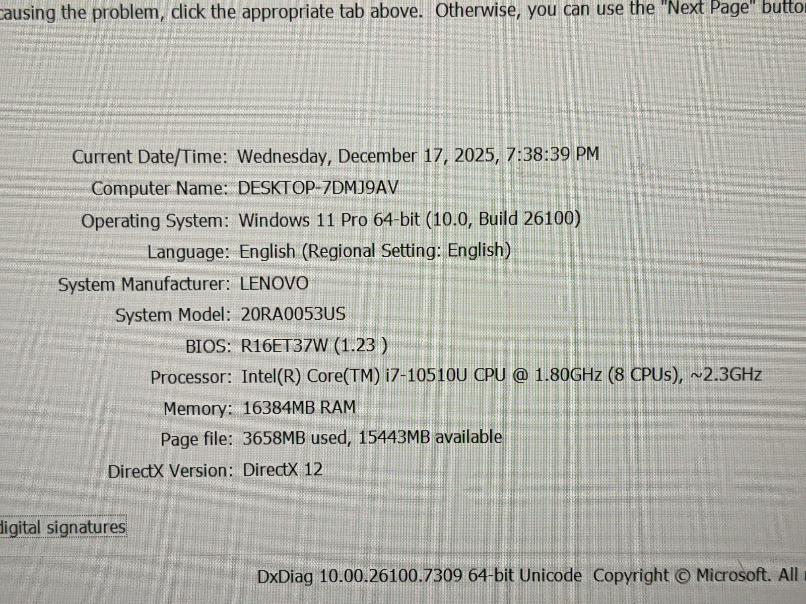 Lenovo ThinkPad E14 14″ FHD Core i7-10510U 1.8GHz 16GB 256GB SSD W11Pro +Charger
