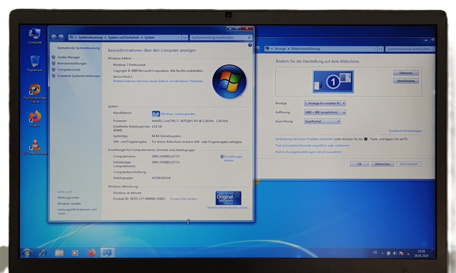 Samsung 700Z Windows 7 Gamer Laptop i7 2.20GHz 250GB 12GB 15.6″ 6750M 1GB