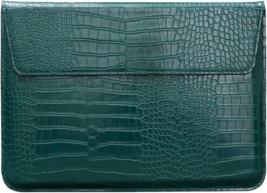 Flap Style Laptop Bag in Crocodile Grain PU Leather for 15-16 Inch MacBook Air 1