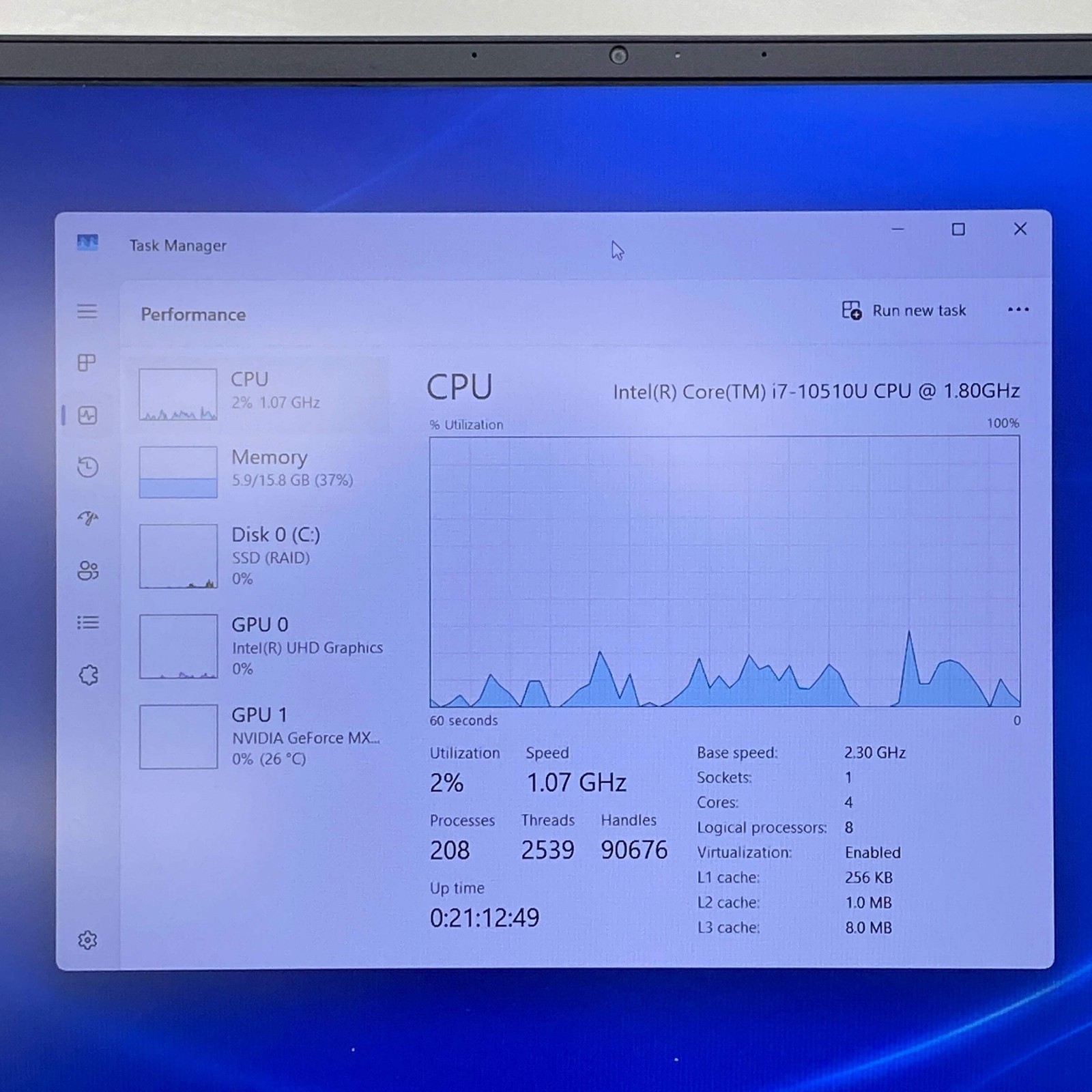 Dell Vostro 5590 15.6″ i7-10510U 1.8GHz 16GB RAM 512GB SSD GeForce MX250