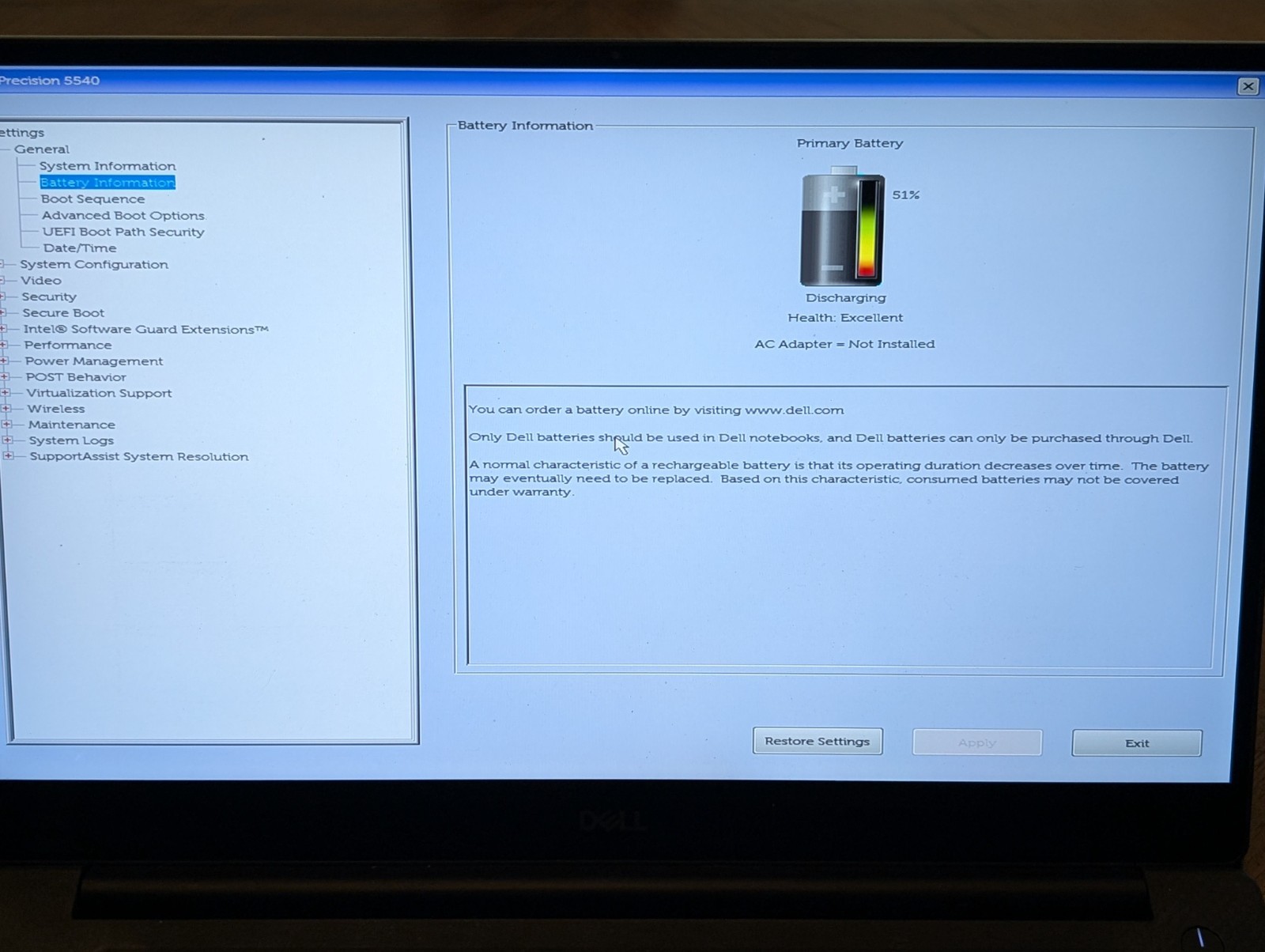 Dell Precision 5540 15.6″ Core i7-9850H 32GB RAM 512GB SSD Quadro T1000 Win 11