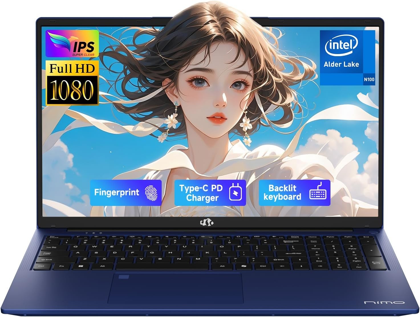 NIMO 17.3″ FHD IPS Student Laptop16GB RAM 1TB SSD, Intel Pentium 4 Cores N100