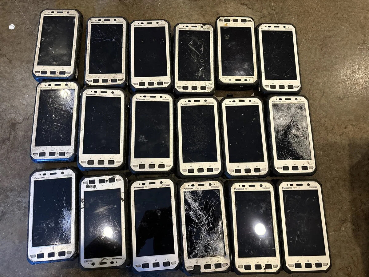 Lot of 18 Panasonic FZ-X1 ToughPad Handheld Rugged Tablet UNTESTED FOR PARTS