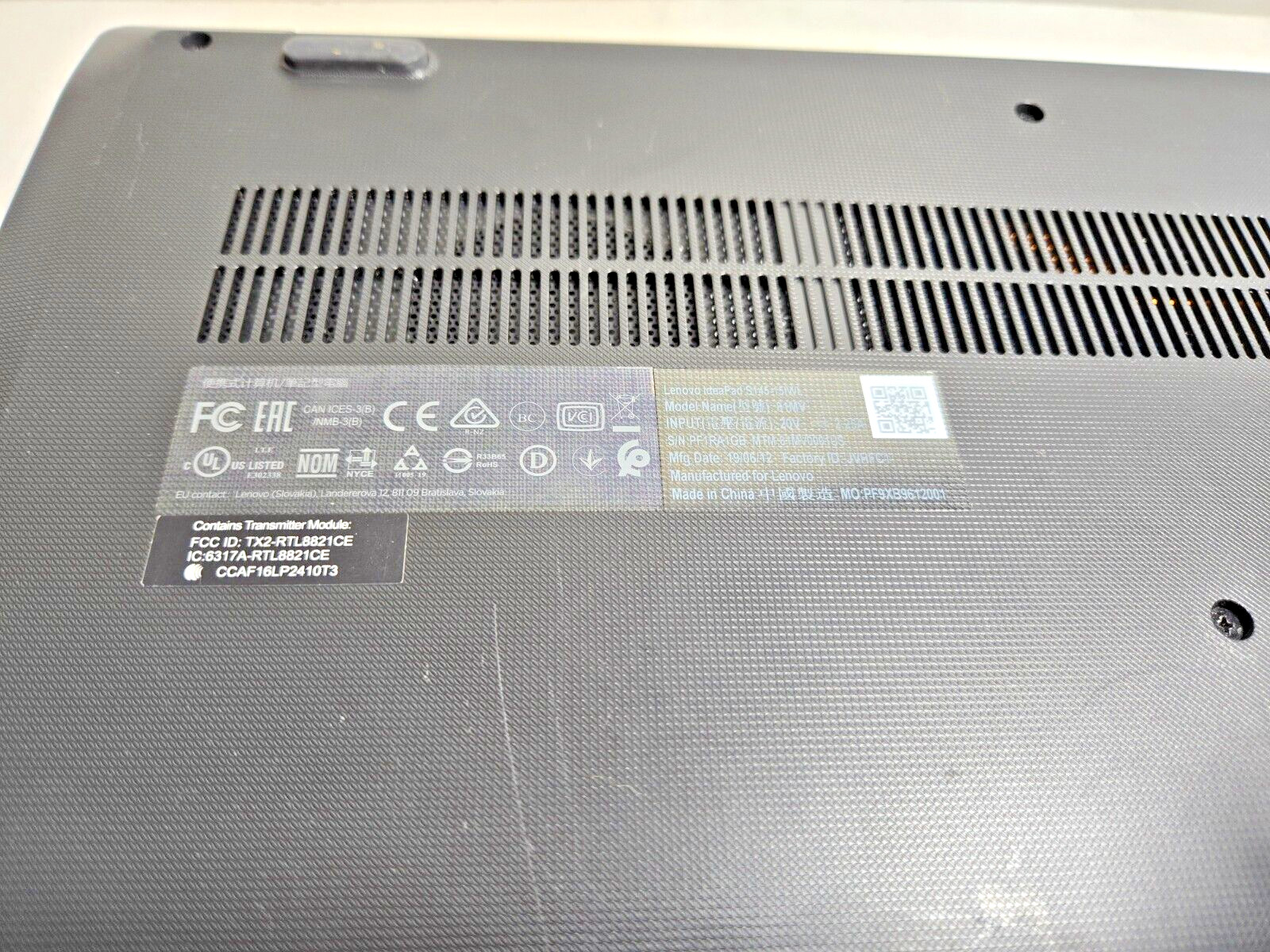 Lenovo IdeaPad S145-15IWL 15.6″ Intel Pentium 5405U 2.30GHz 8GB RAM 256GB SSD